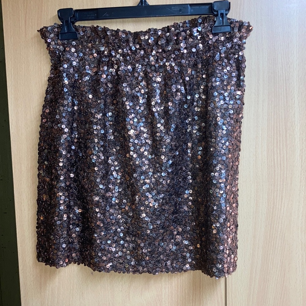 J. Crew Collection Bronze sequin skirt